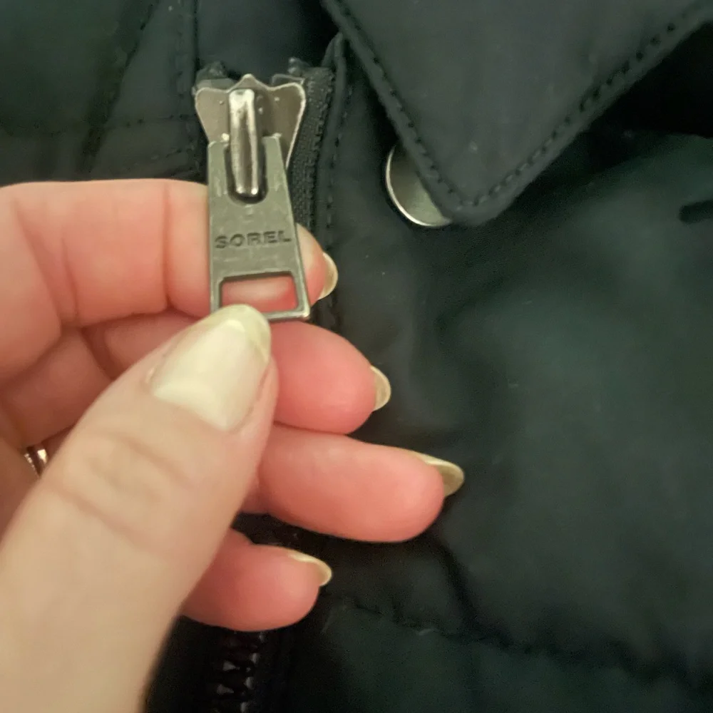 Sorel black goose down moto jacket. - Picture 14 of 16